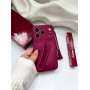 Бордовий чохол RHODE Lip Case Raspberry Jelly на iPhone 17 Pro — оригінальна якість із захистом камери